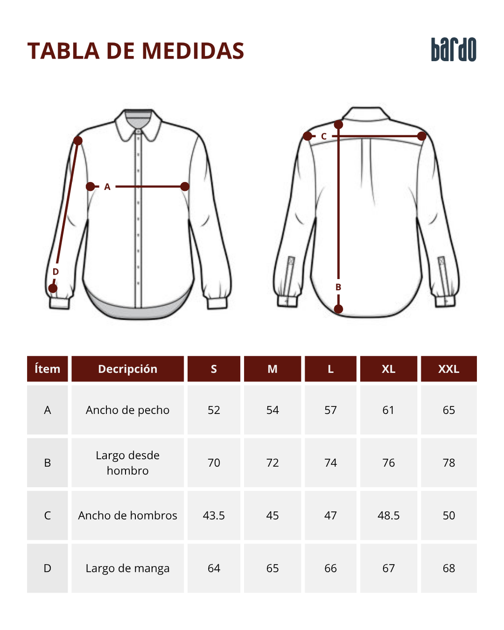 Camisa Alba | Manga Larga