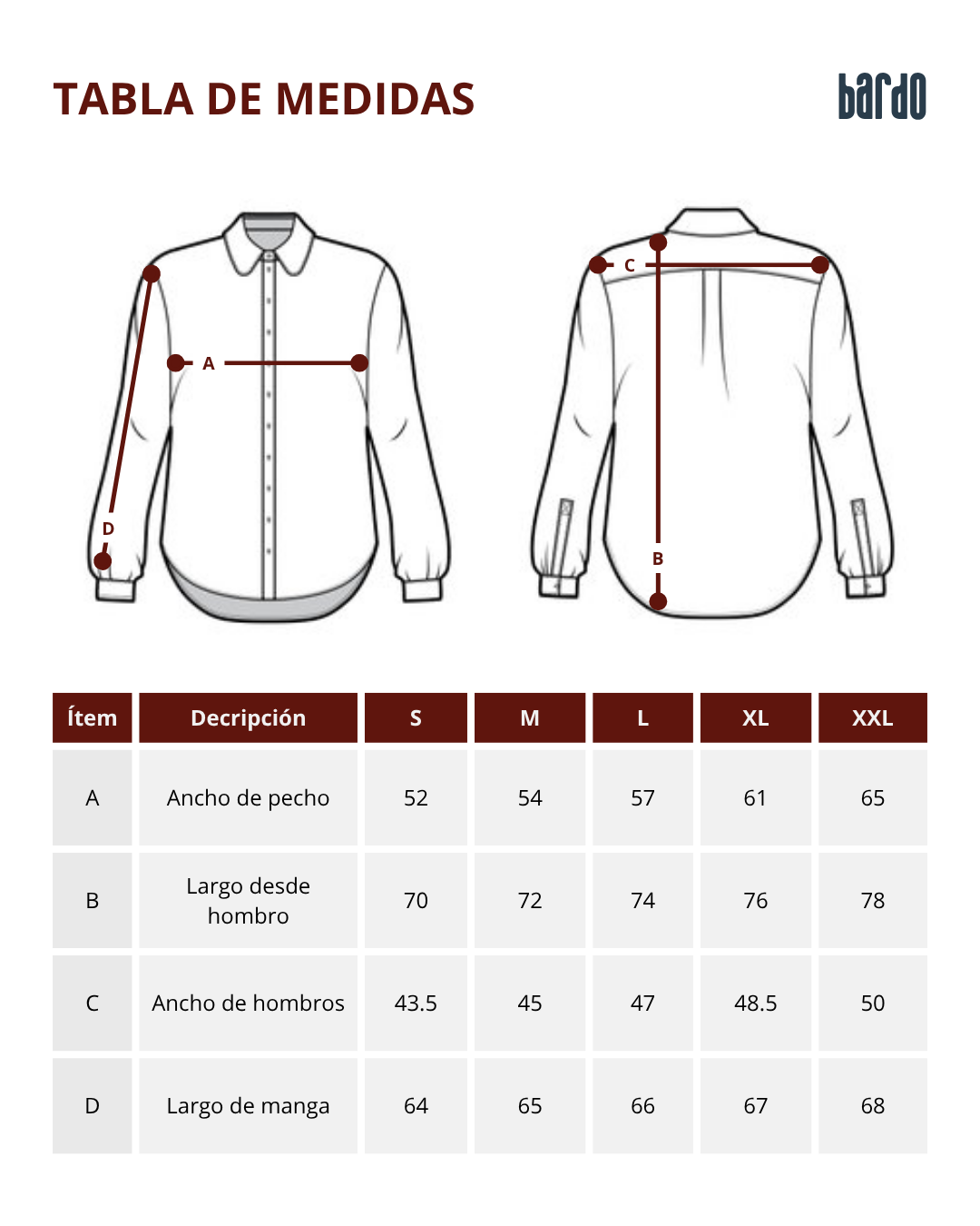 Camisa Alba | Manga Larga